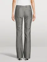 Wool And Mohair Bootcut Trousers