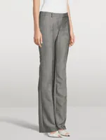 Wool And Mohair Bootcut Trousers