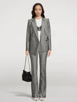 Wool And Mohair Bootcut Trousers