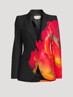 Cady Blazer Solarised Petal Print