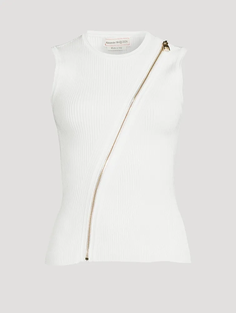 Slashed Knit Shell