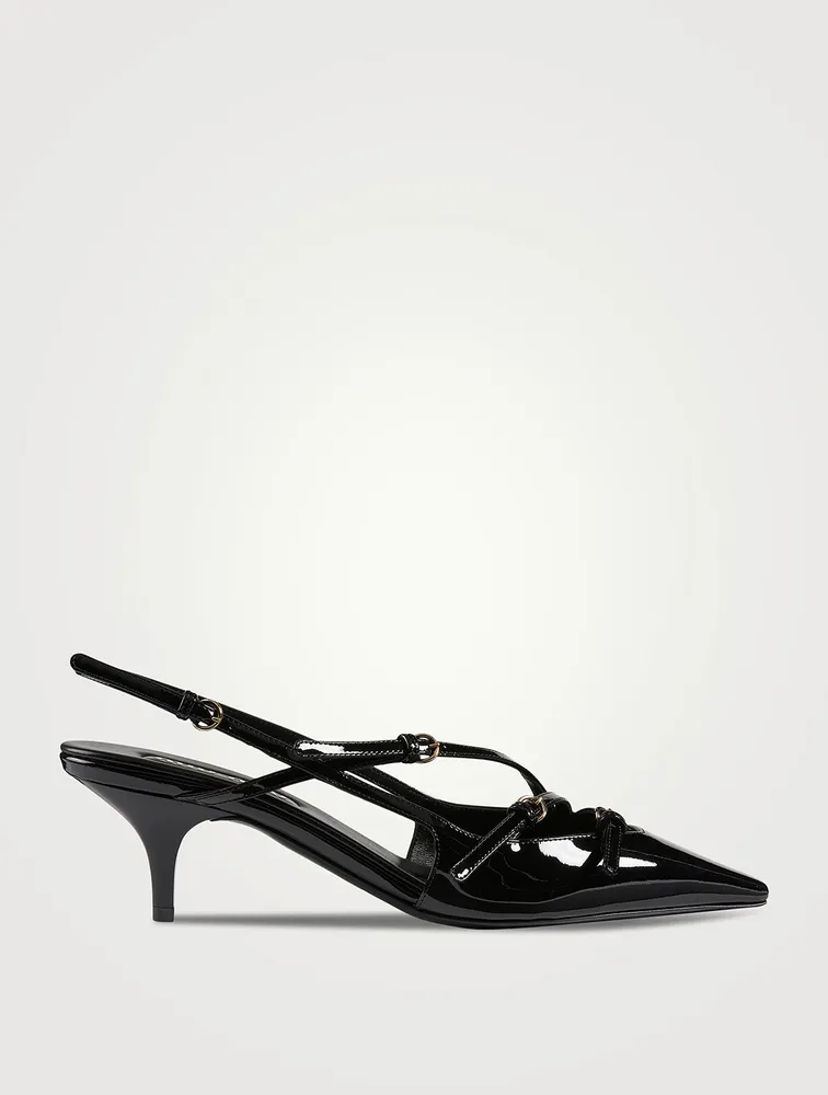 Patent Leather Slingback Pumps