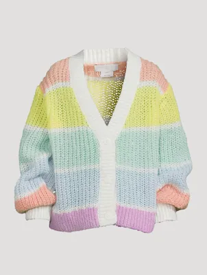 Rainbow V-Neck Cardigan