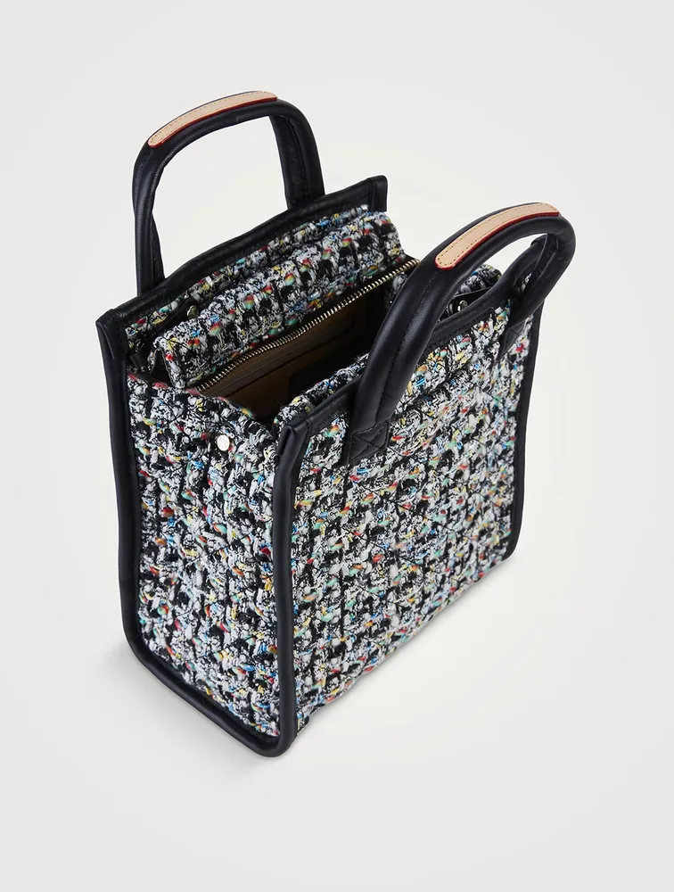 Mini Box Tweed Tote Bag