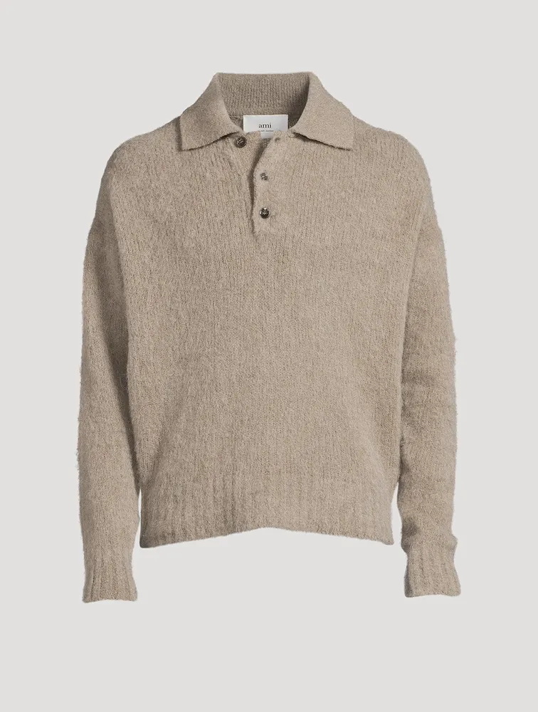 Wool And Alpaca Polo Sweater