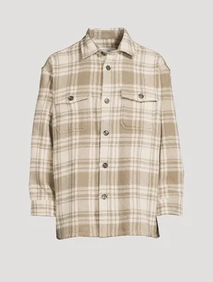 Wool Overshirt Plaid Print