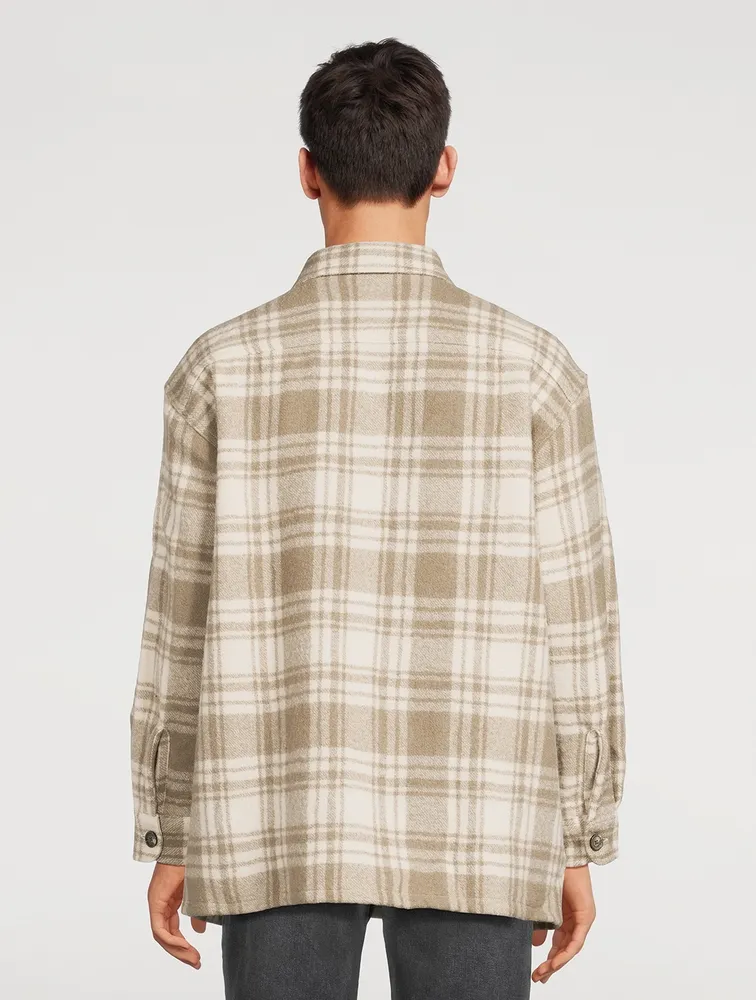Wool Overshirt Plaid Print