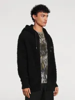 Wool Raised Zip Sweater