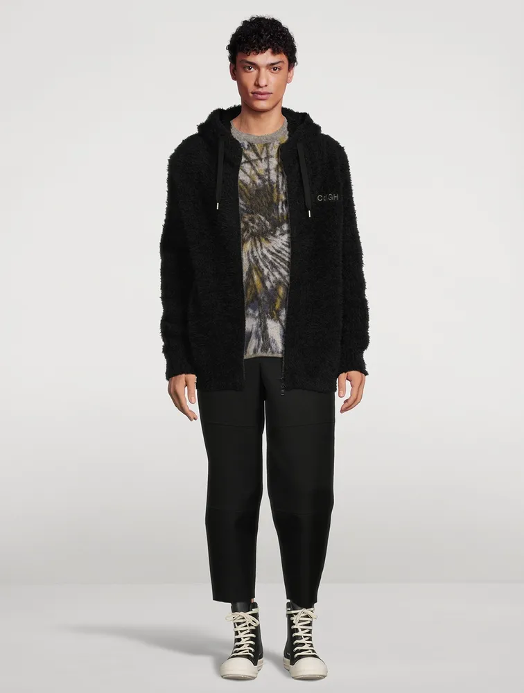 Wool Raised Zip Sweater
