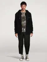 Wool Raised Zip Sweater