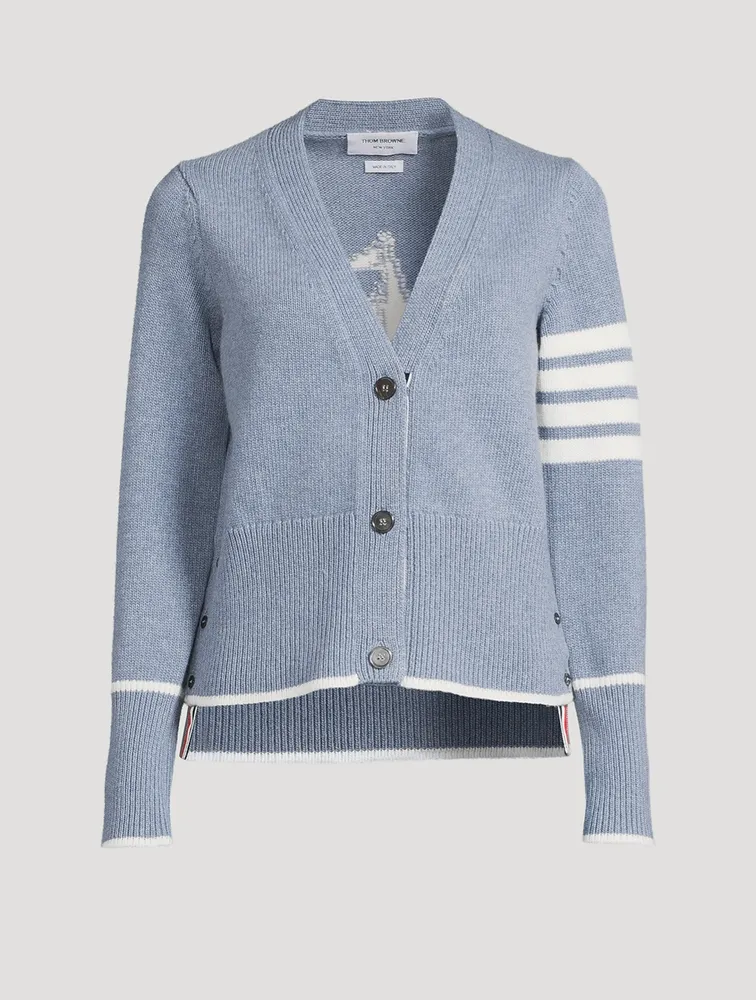 Sailboat Jacquard Wool Cardigan