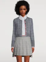Cropped Cashmere Cardigan Prince Of Wales Check