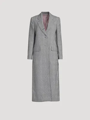Prince Of Wales Check Wool Coat