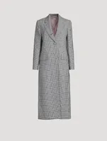 Prince Of Wales Check Wool Coat