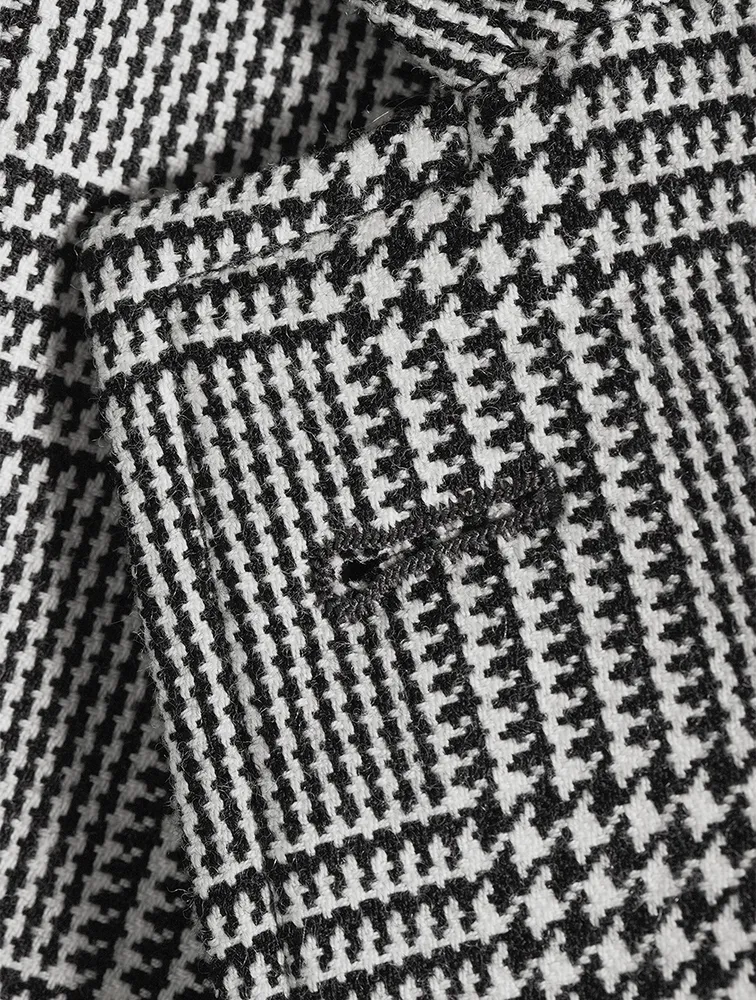 Prince Of Wales Check Wool Coat