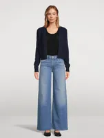 Ami De Cœur Cashmere And Wool Cropped Cardigan