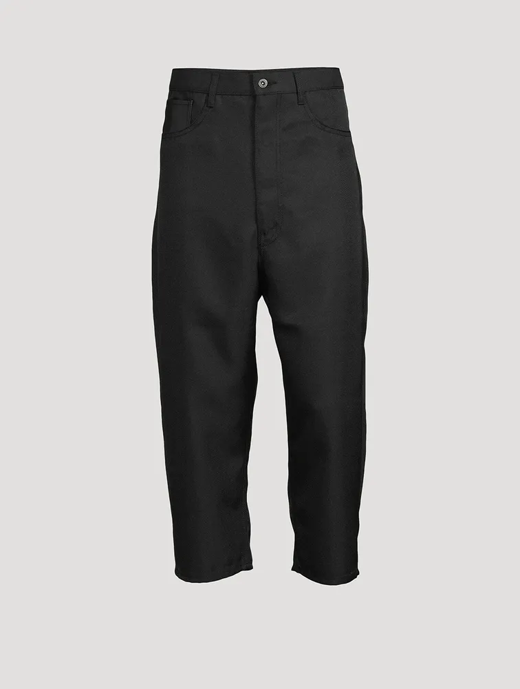 Heavy Twill Tapered Crop Pants