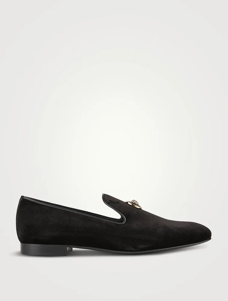 Medusa Velvet Loafers