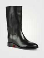 Fleeces Leather Mid-Calf Boots
