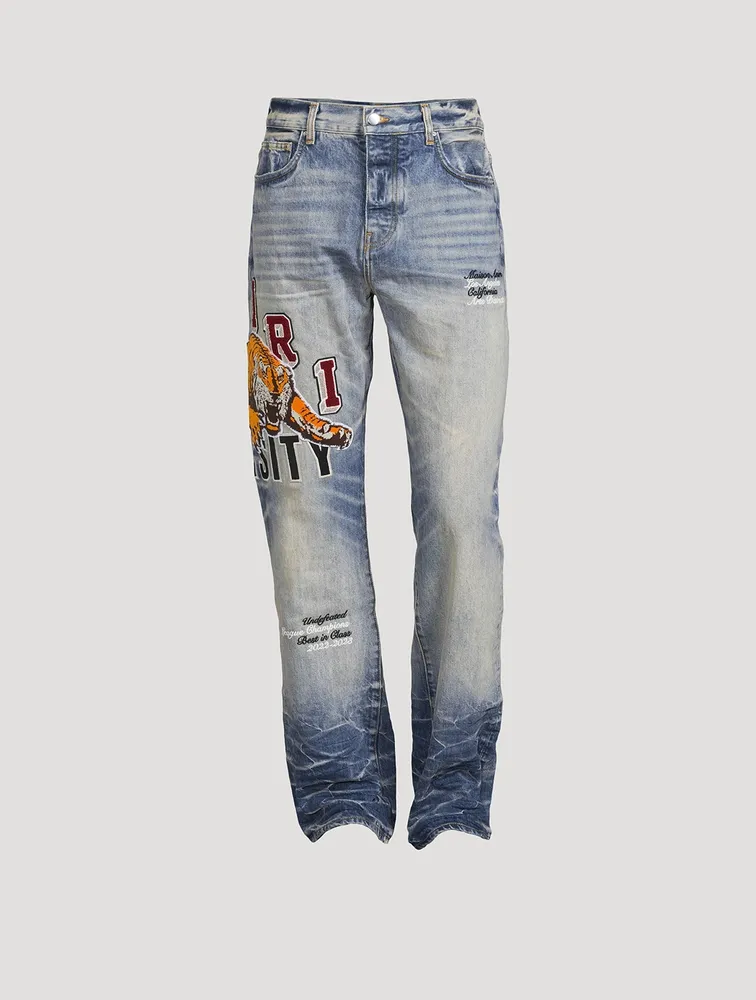 Varsity Tiger Straight-Leg Jeans