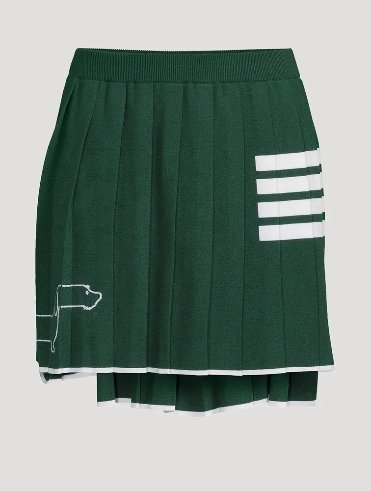 Hector Intarsia Pleated Mini Skirt