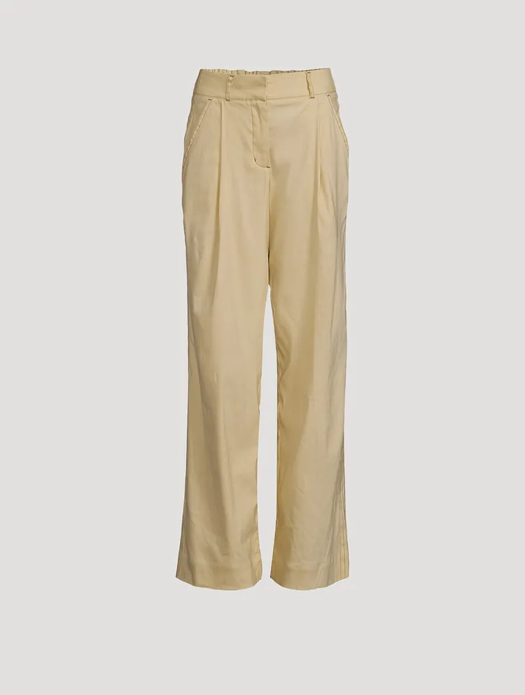 Tavar Linen-Blend Wide-Leg Pants