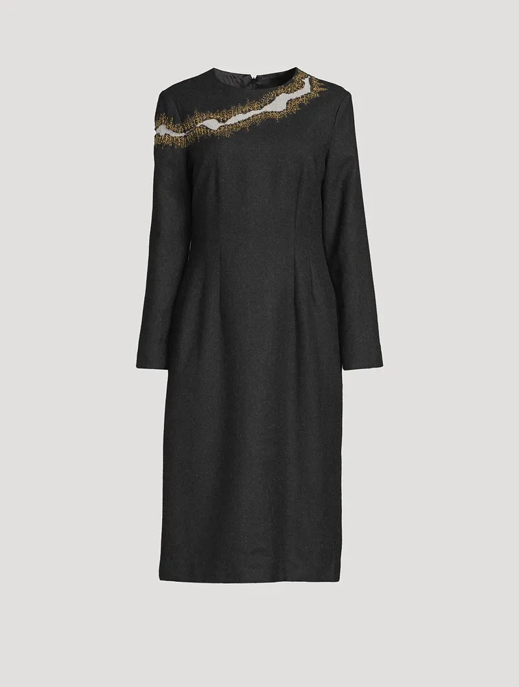 Delavina Wool Flannel Dress