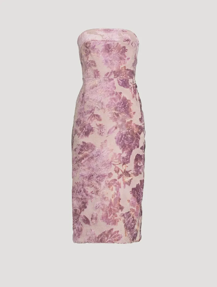 Diao Velvet Brocade Midi Dress