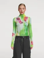 Seamless Turtleneck Floral Print