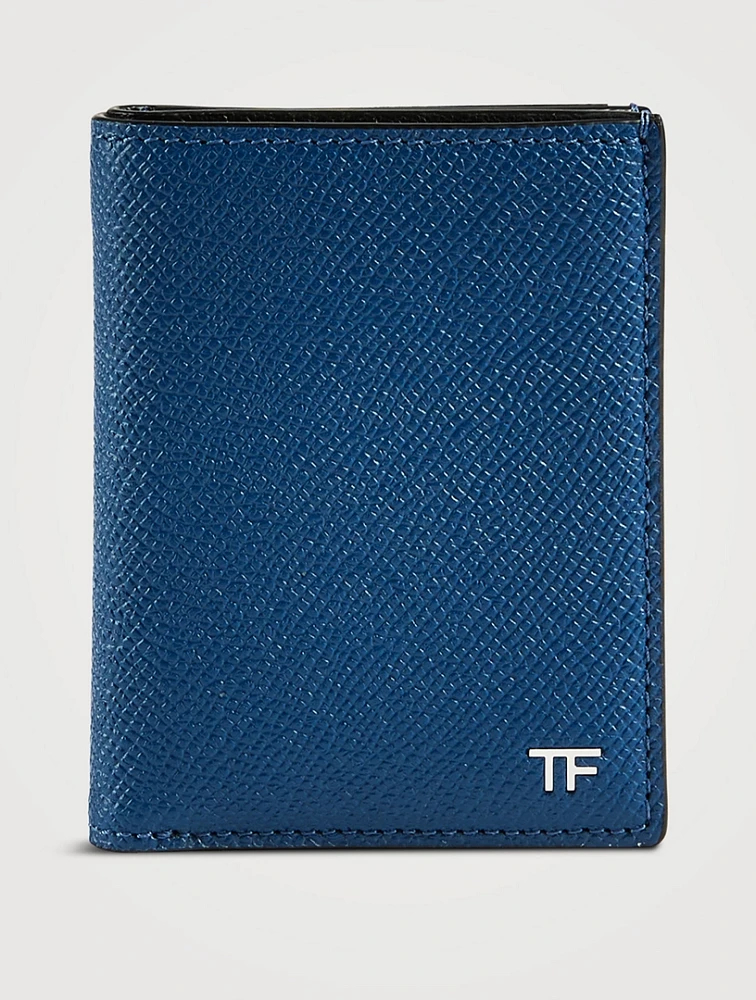 Grain Leather Folding Card Holder
