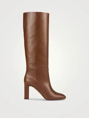 Sellier Leather Knee-High Boots