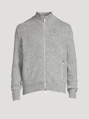 Wool And Cashmere Zip Sweater
