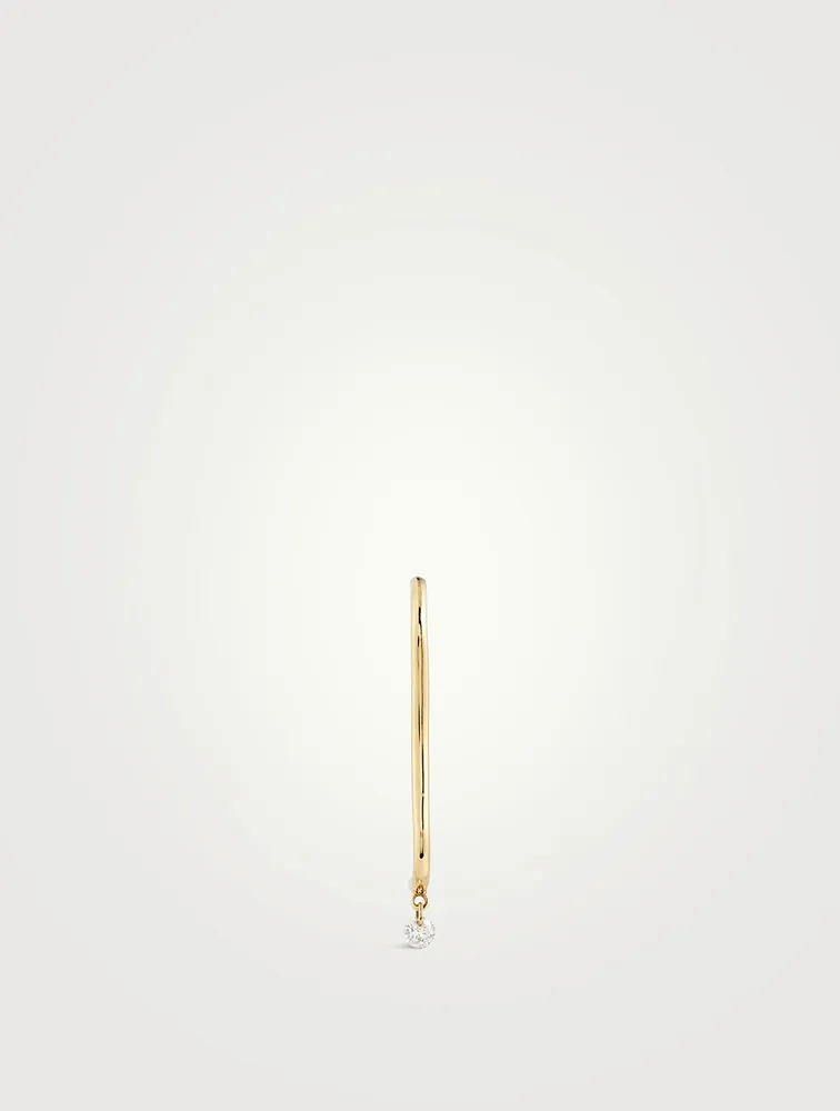 18K Gold Conch Earring With Diamond