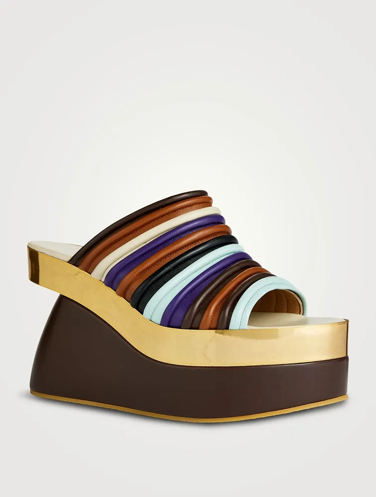 Leather Platform Mules