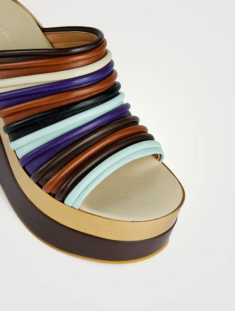 Leather Platform Mules