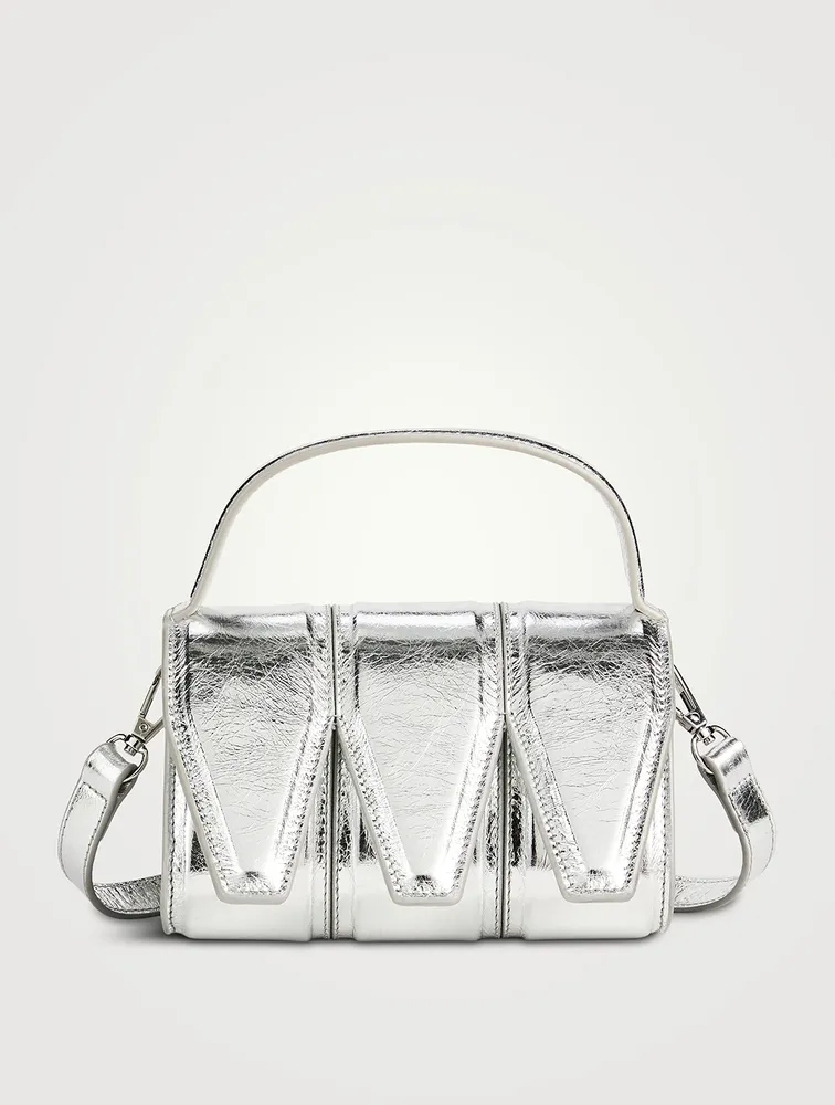 Three Metallic Leather Clutch