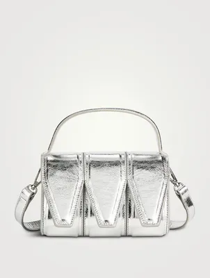 Three Metallic Leather Clutch