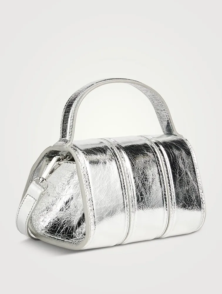 Three Metallic Leather Clutch