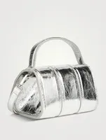 Three Metallic Leather Clutch