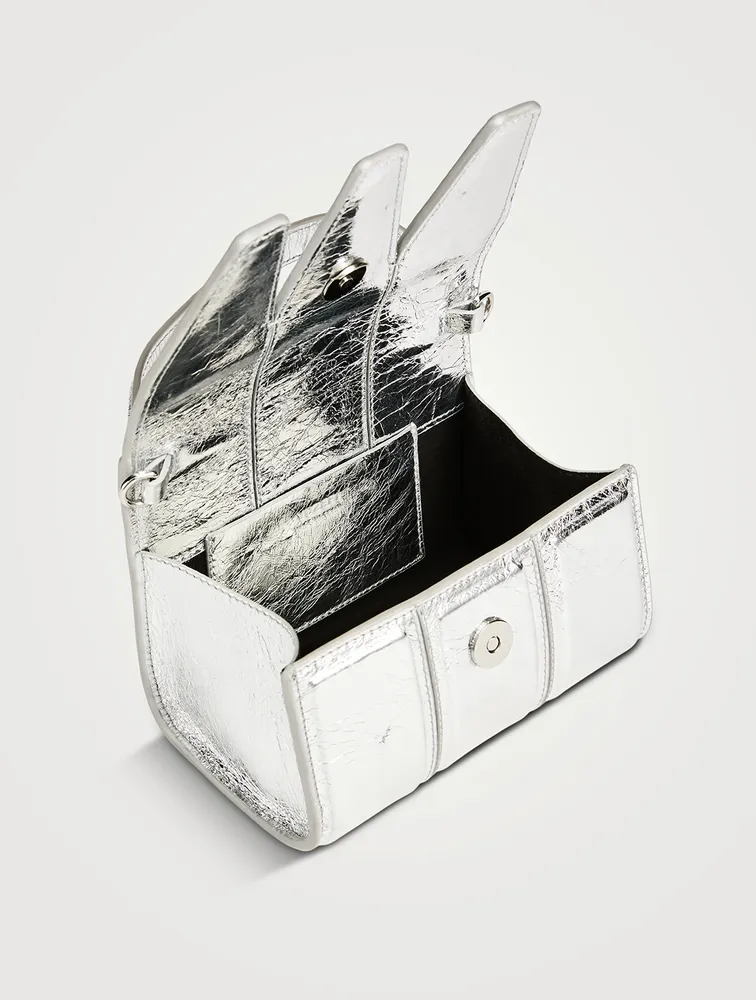 Three Metallic Leather Clutch