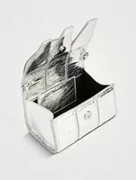 Three Metallic Leather Clutch