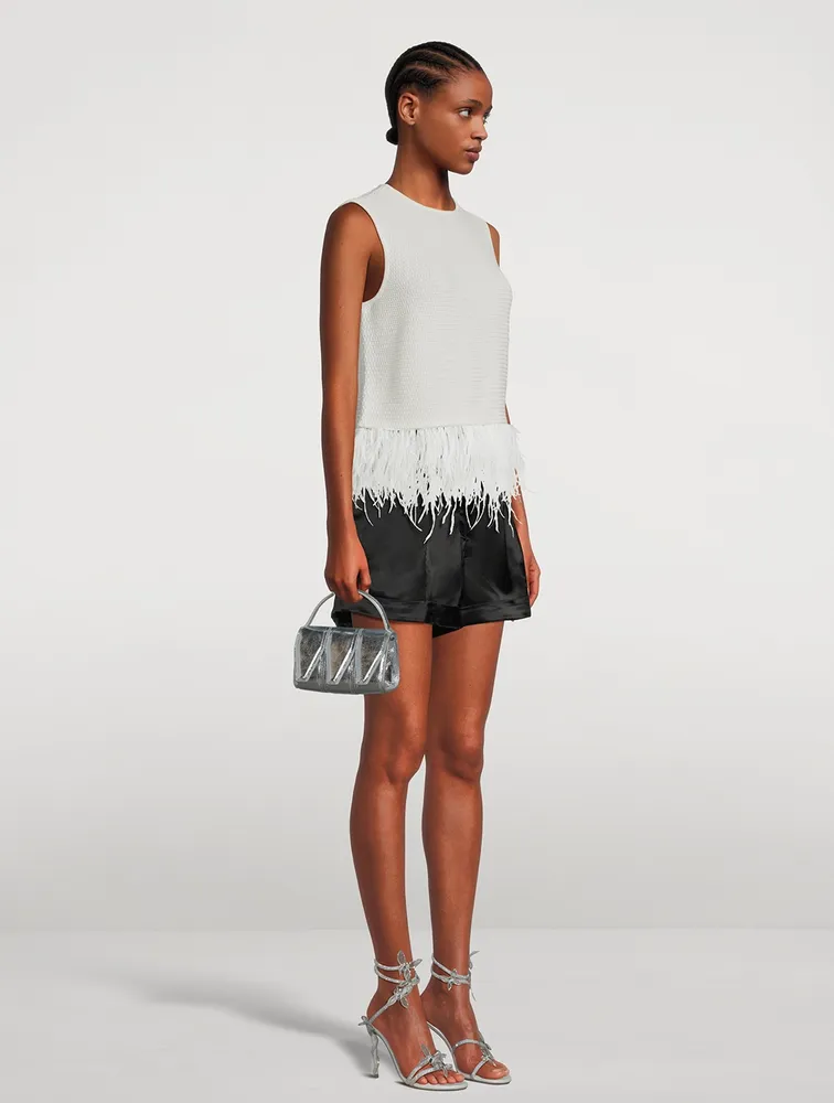 Three Metallic Leather Clutch