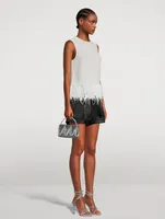 Three Metallic Leather Clutch