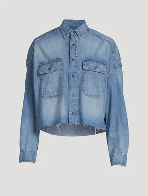 Cropped Denim Shirt