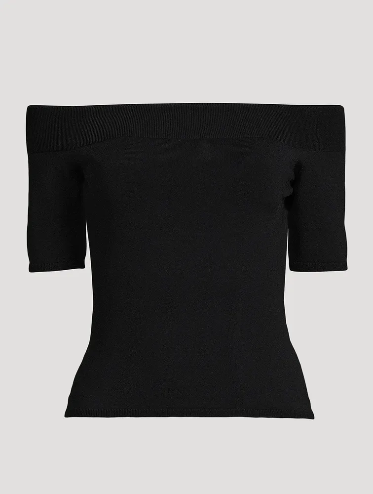Off-The-Shoulder Knit Top