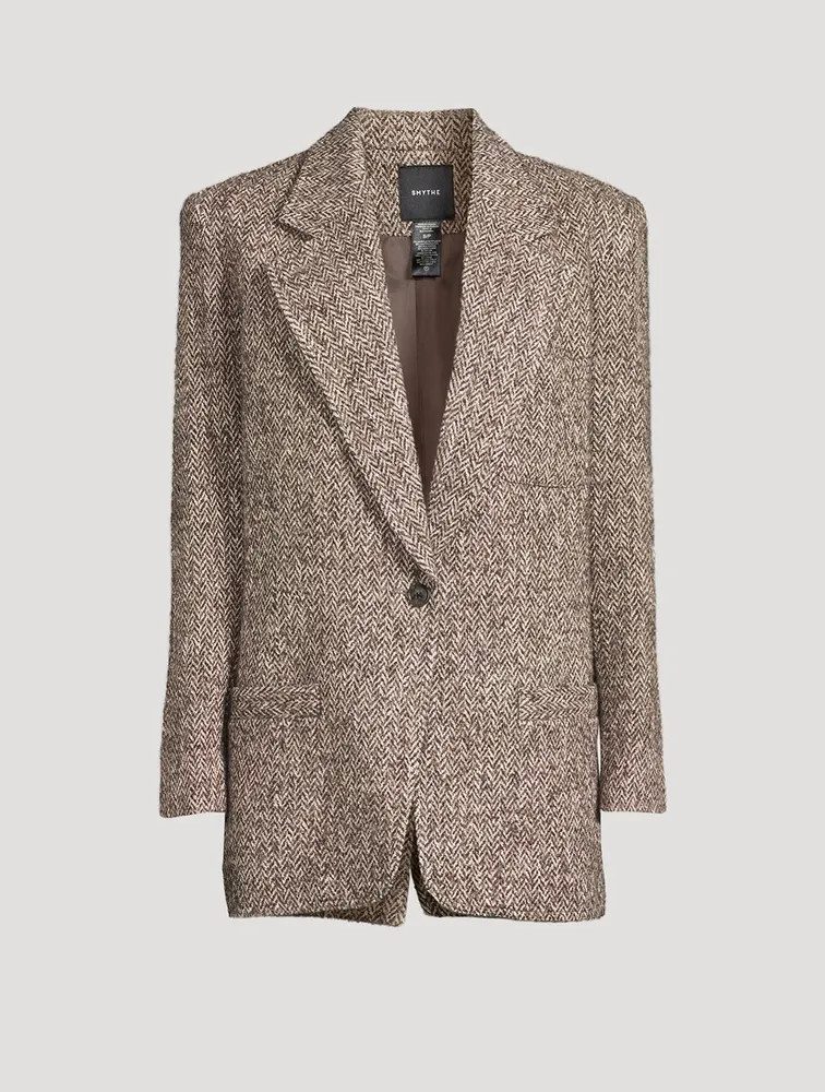 Oversized Herringbone Blazer