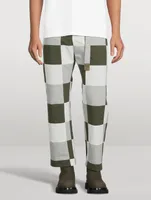Patchwork Belted Pants