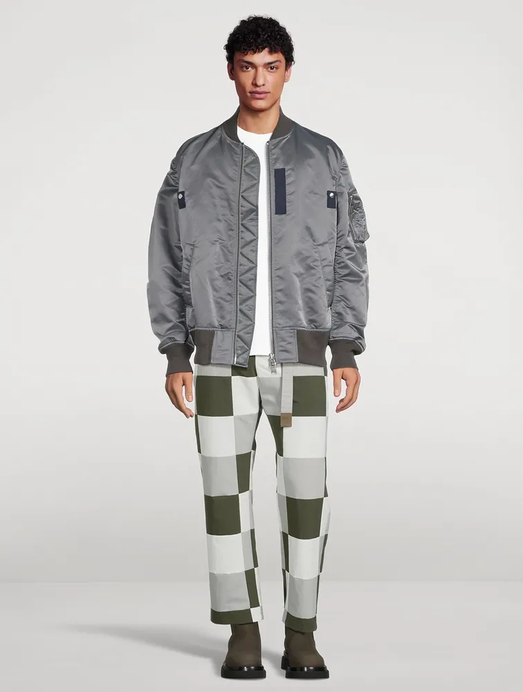 Patchwork Belted Pants