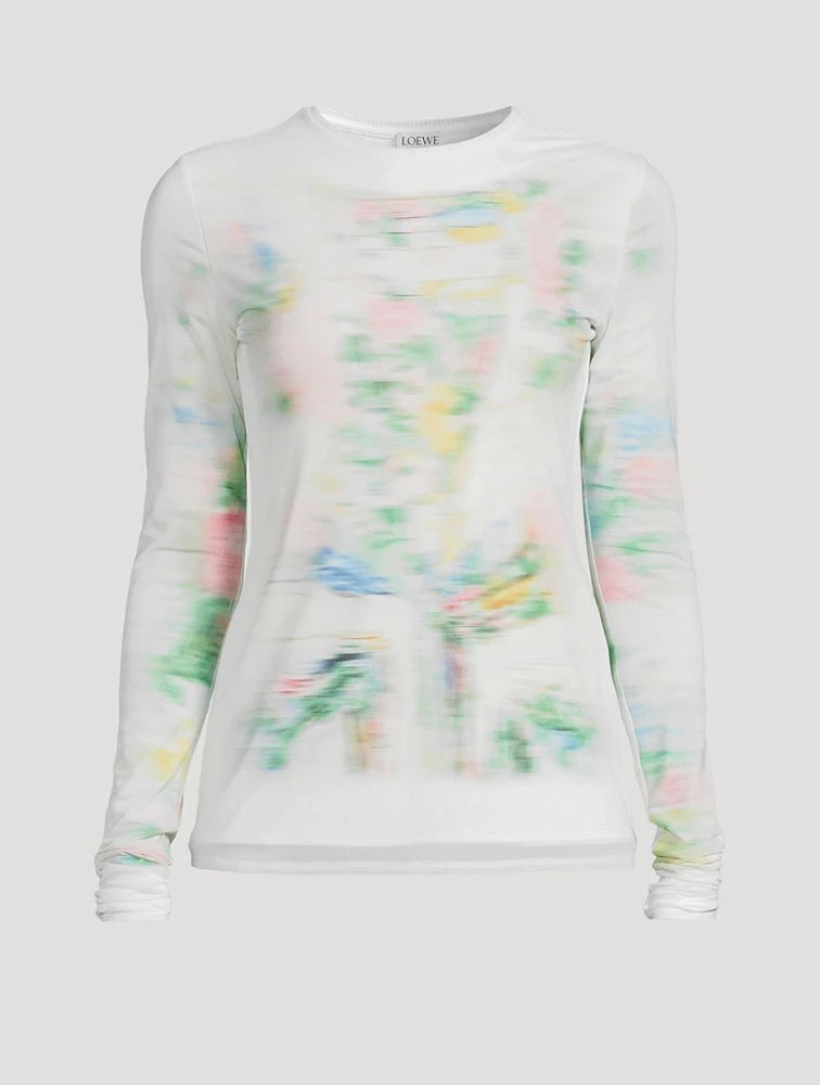 Mesh Top Blurred Print