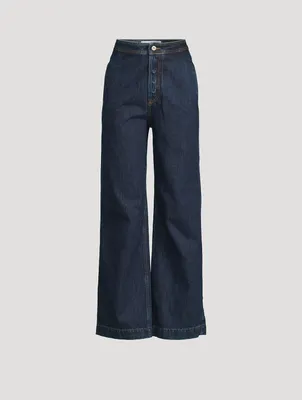 High-Waisted Wide-Leg Jeans